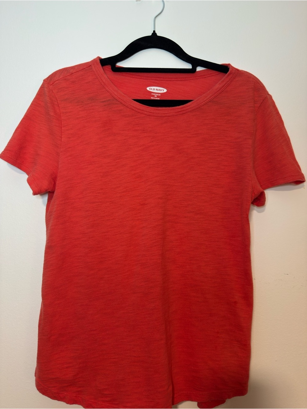 Old Navy Coral-Red Short Sleeve Crewneck Tee